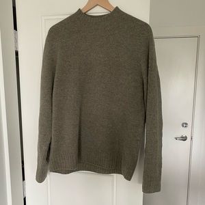 Green Gray Uniqlo U Mockneck Sweater